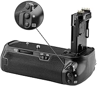 Vista 7 de Kit de agarre de batería para cámara SLR digital Canon EOS 70D, EOS 80D, EOS 90D incluye agarre de batería de repuesto BG-E14 + cantidad de 2