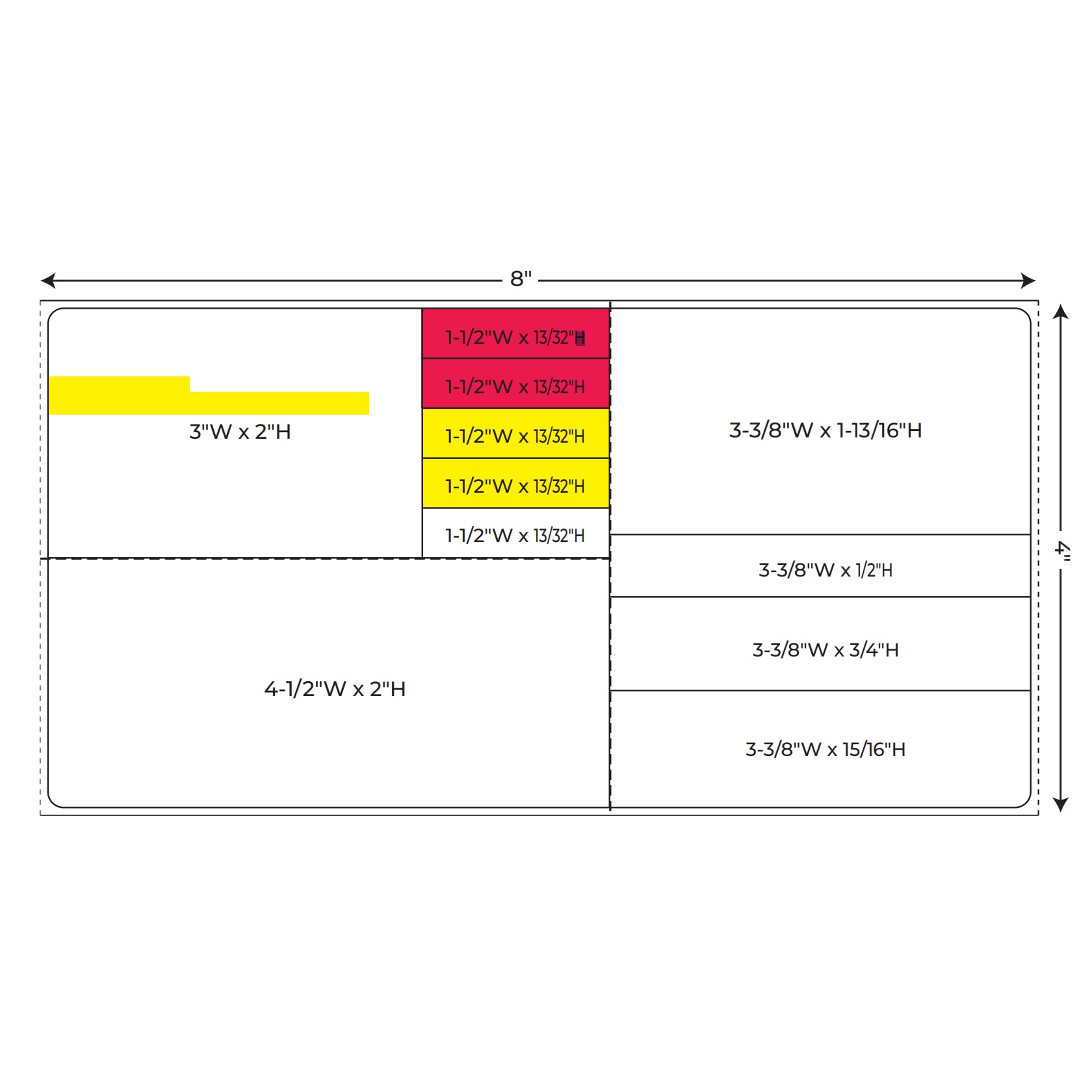 KovotDirect Thermal Prescription Labels 4.125"W x 8"L RX Labels | Pharmacy Grade with Scratch and UV Resistance | 320 Labels Per Roll | C957 (8-Rolls, 2560 Labels)