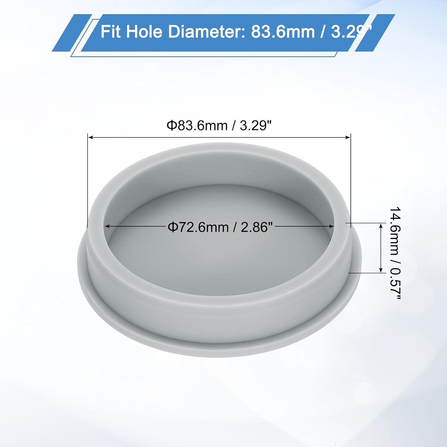 uxcell Silicone Rubber Plug, High Temp Round Hole Plug Waterproof Rubber Stopper Pipe End Caps Fit 72.6mm / 2.86" Hole for Coating, Painting, Fence, Pipe Post