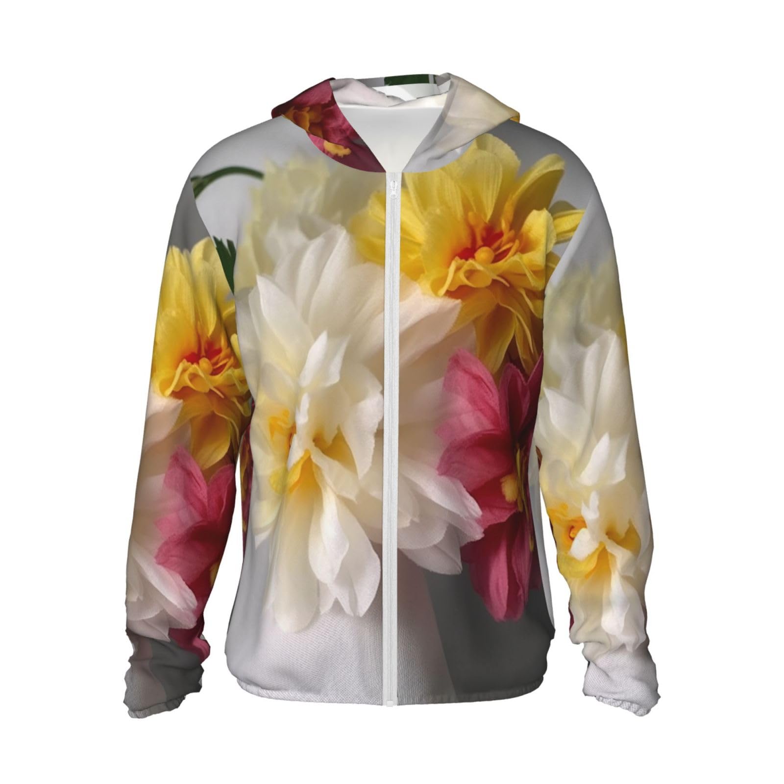 Veste UPF 50+ homme anti-UV à fleurs pour randonnée active - 8