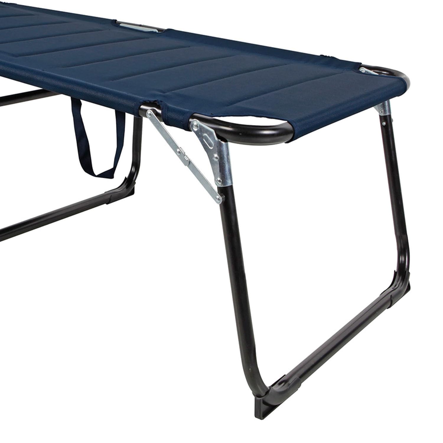 Mojawo XXL Gartenliege Sonnenliege Relaxliege Liege Aluminium mit Kissen gepolstert klappbar Dunkelblau L200xB70xH45/95cm Belastbar bis 150kg