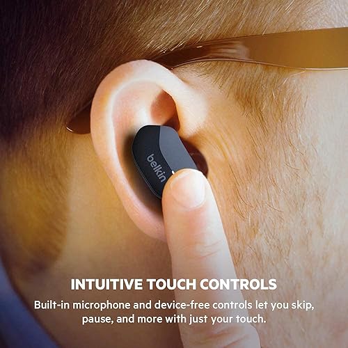 Miniatura 6 de Belkin SoundForm - Auriculares inalámbricos verdaderos, auriculares Bluetooth con micrófono, controles táctiles, IPX5 resistentes al sudor y a las