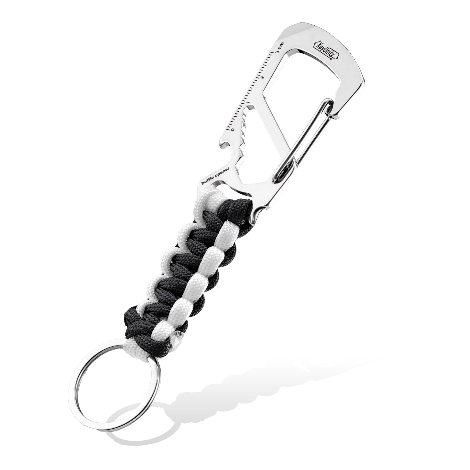 KeyUnity KC00 Paracord Keychain Carabiner Clip, 550 Parachute Lanyard Multitool for Outdoor, Backpacks, Men & Women