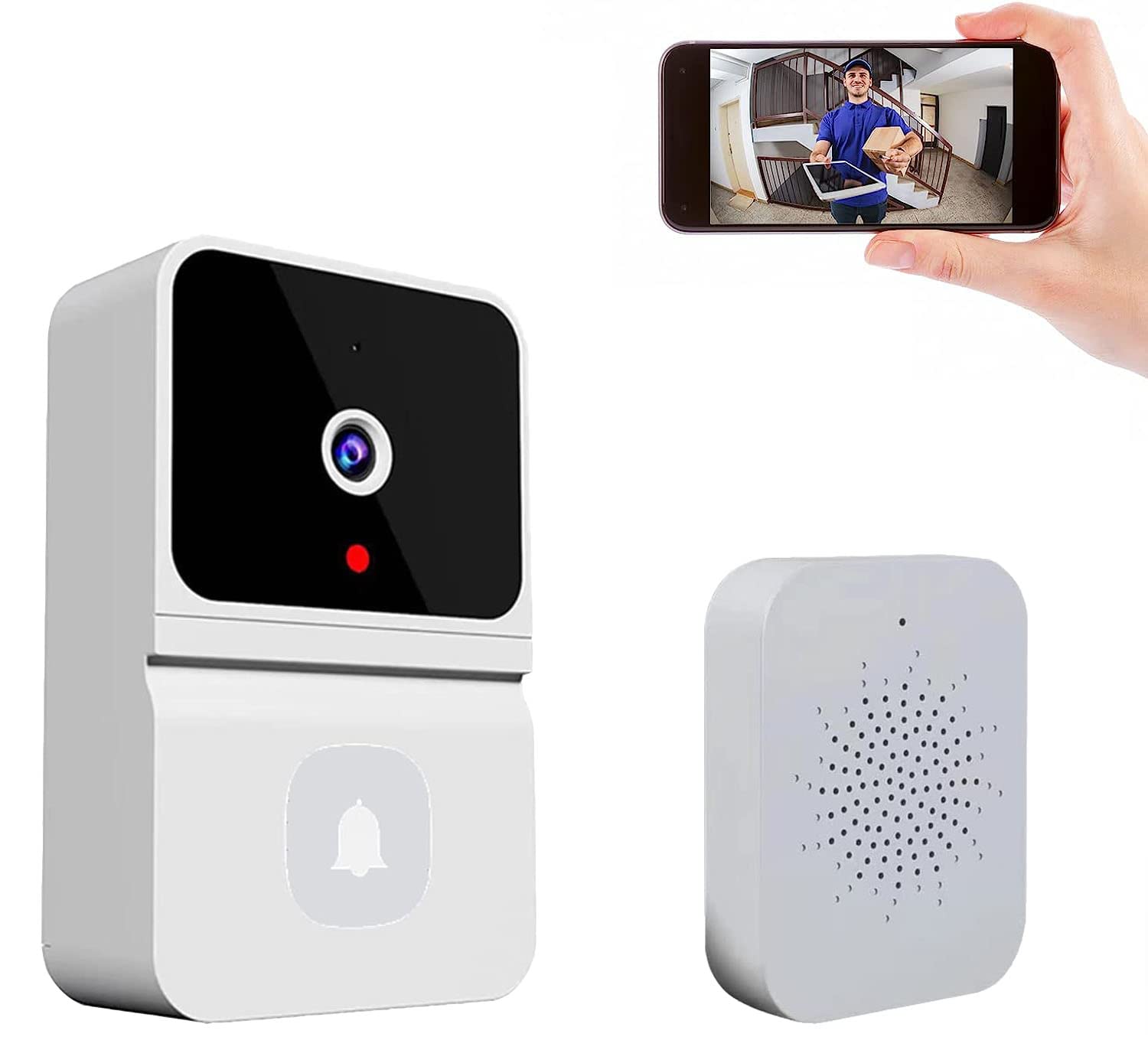 Draadloze Video Deurbel WiFi Smart Cloud Opslag Video Deurbel Camera met Nachtzicht voor Home Security