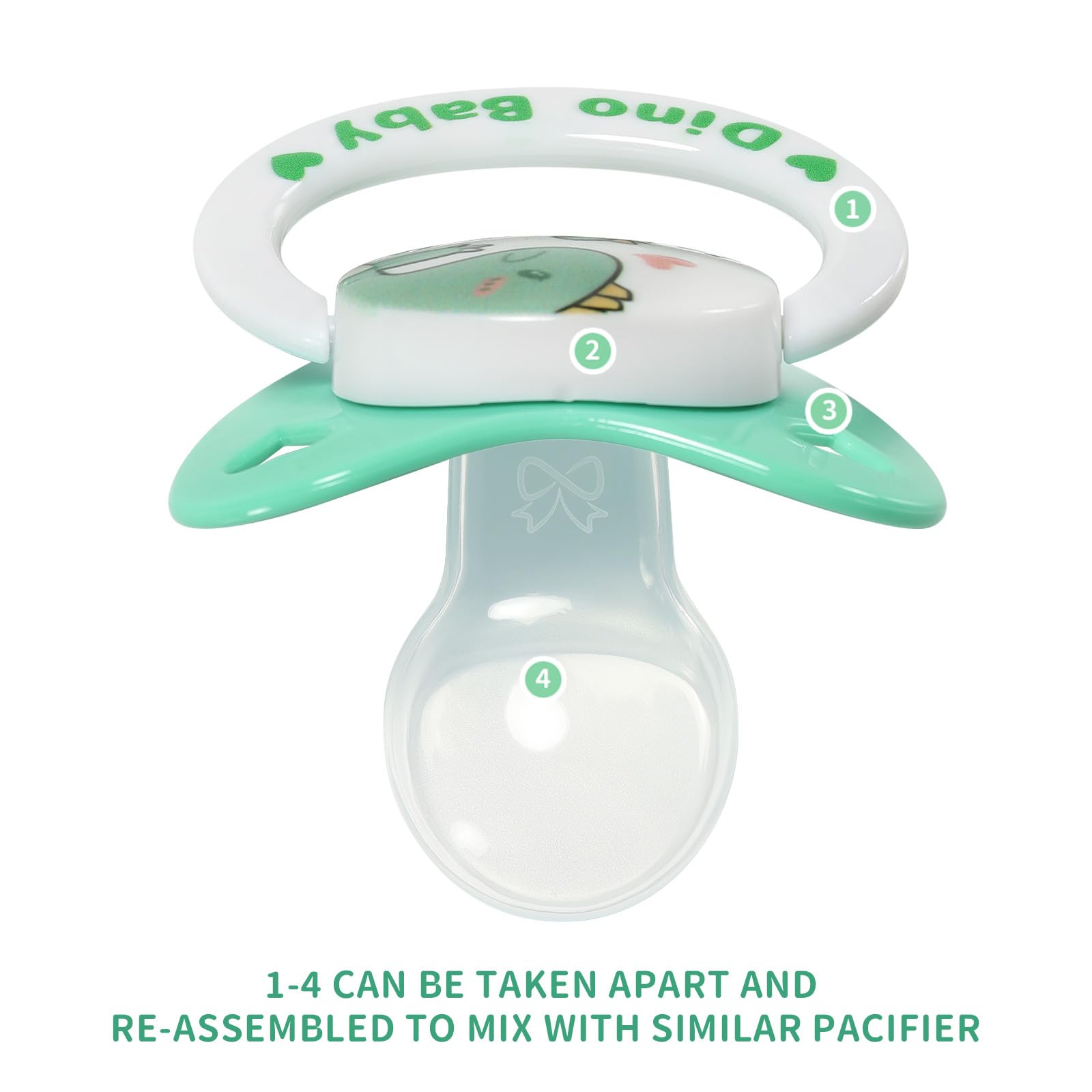CutiePlusU Large Size Pacifier Big Shield Dummy Cute Printed Soother for Men Women — view 4