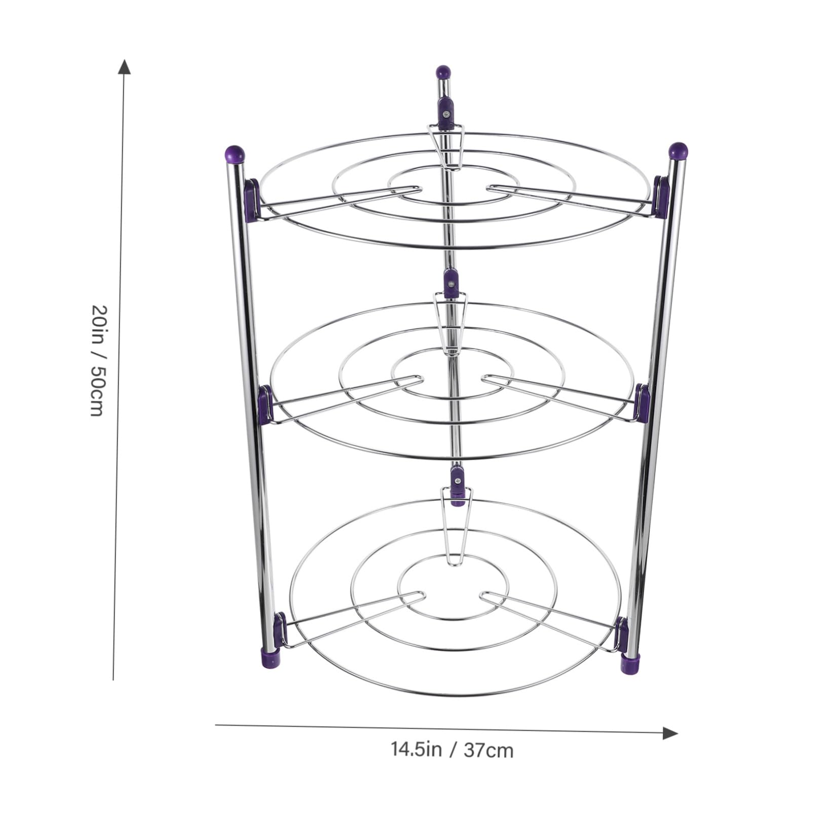 OUNONA Household Pan Rack Kitchen Pot Organizer with Capacity for Home Hotel and Apartment Storage Corner Design for Safe Use