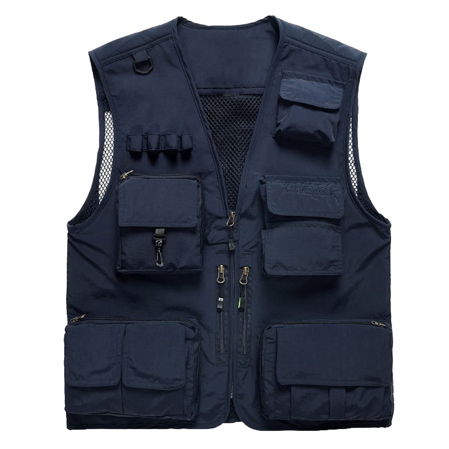 Chaleco para Hombre Chaleco Sin Mangas con Multibolsillos Chaleco De Pesca Casual para Exteriores Chaleco Transpirable De Verano para Fotografía Chaqueta De Viaje