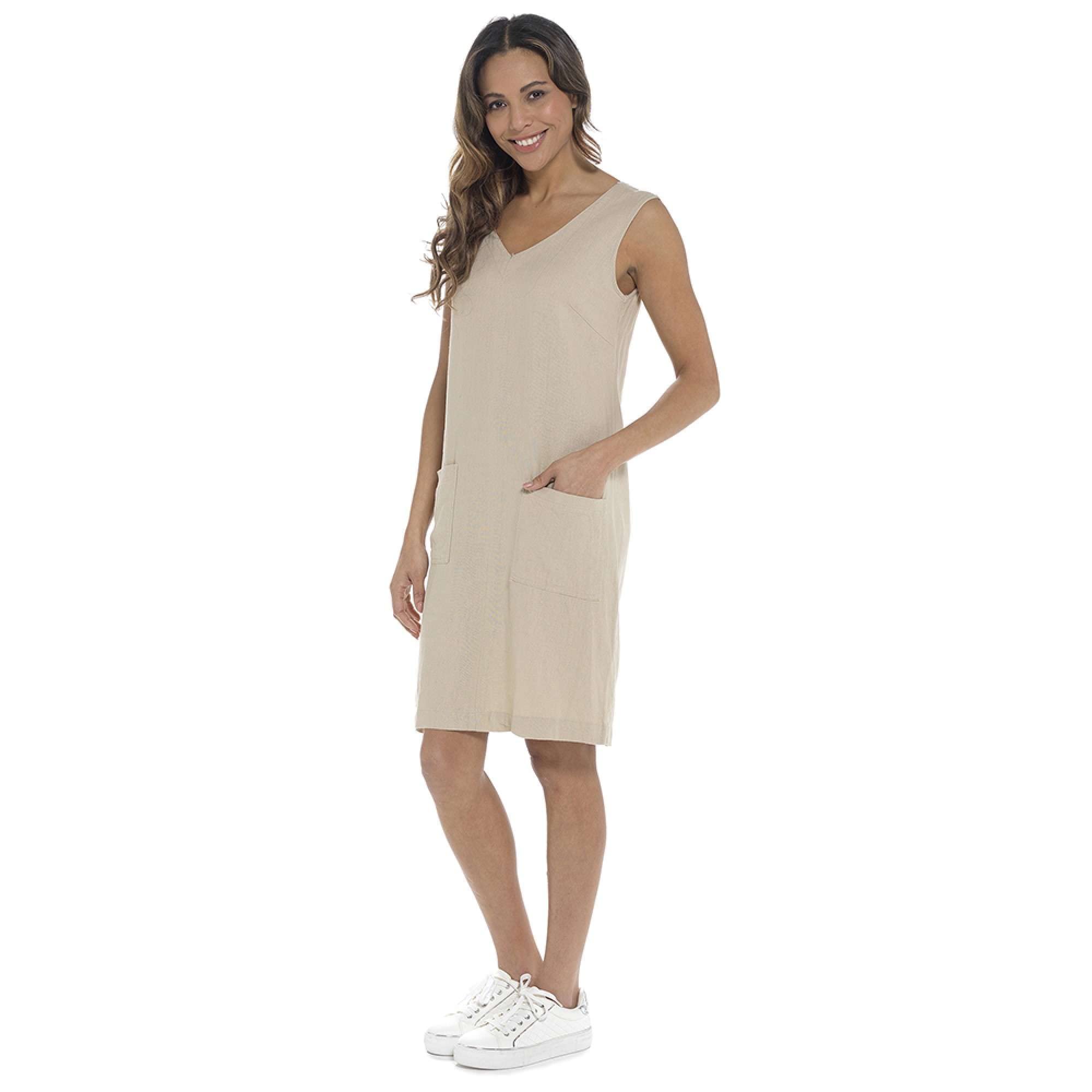 ThingimijigsWomen's Linen Blend Shift Dress