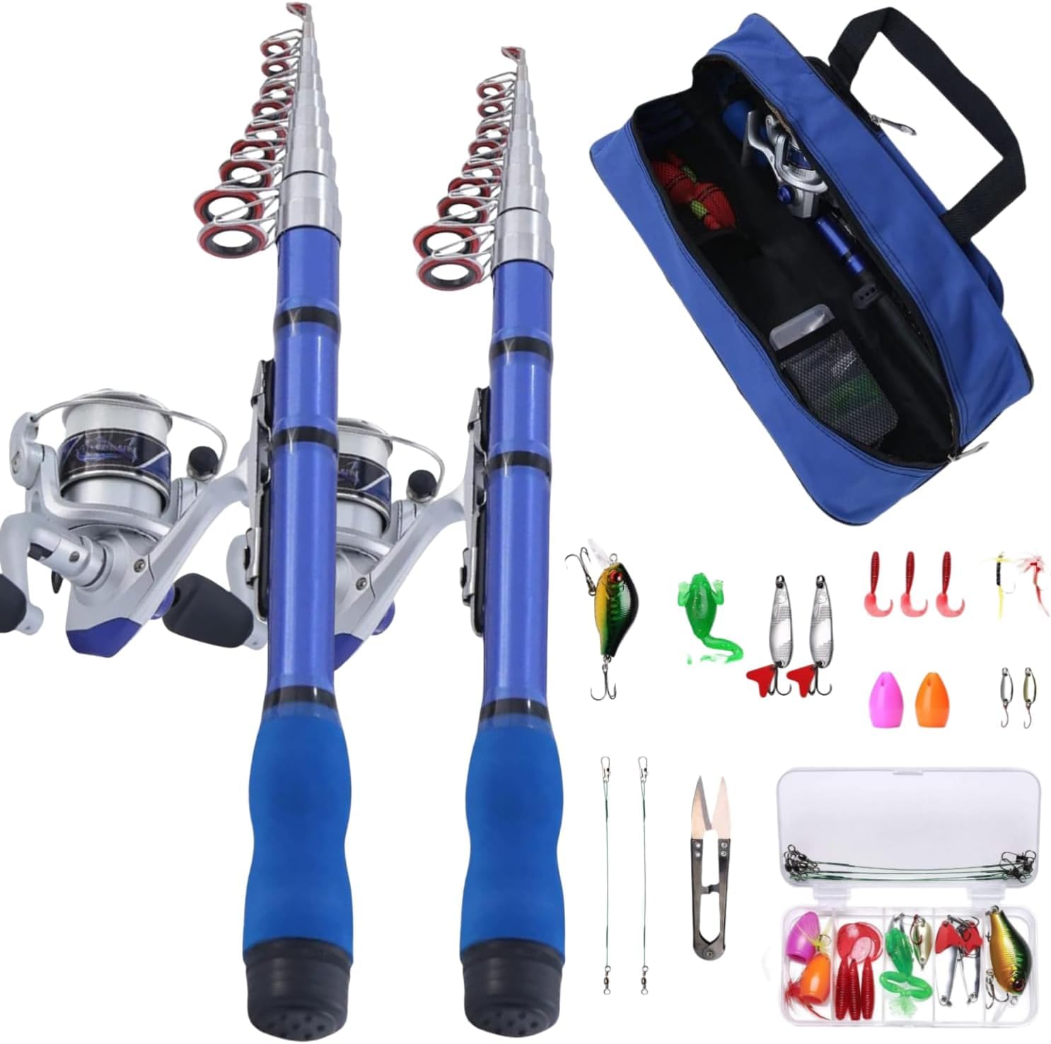 Canne à pêche kit complet double de 1,7 m à offrir aux passionnés - 8