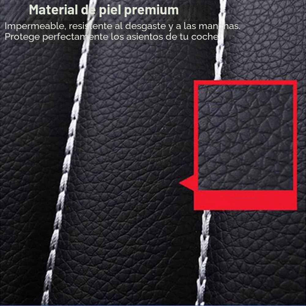Shkalacar Funda Asiento Coche 9 Piezas Protector Asiento Coche Fundas Coche Asientos Universal 5 Asientos para vehículo SUV
