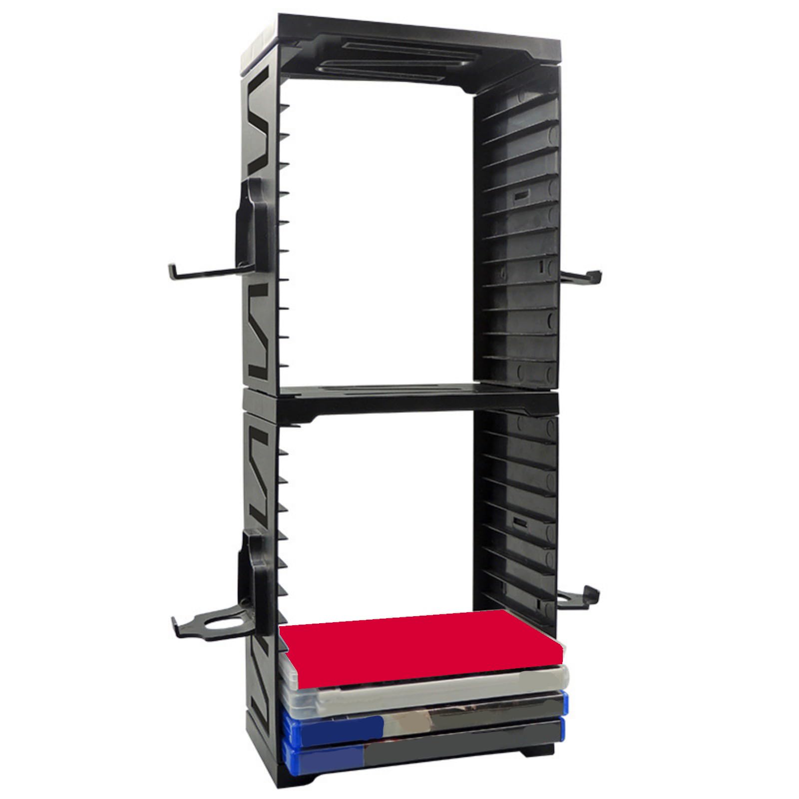 Support vertical pour équipement de jeu pouvant contenir 24 disques + 4 manettes ou écouteurs pour les amateurs de P5, P4, X1X/X1S