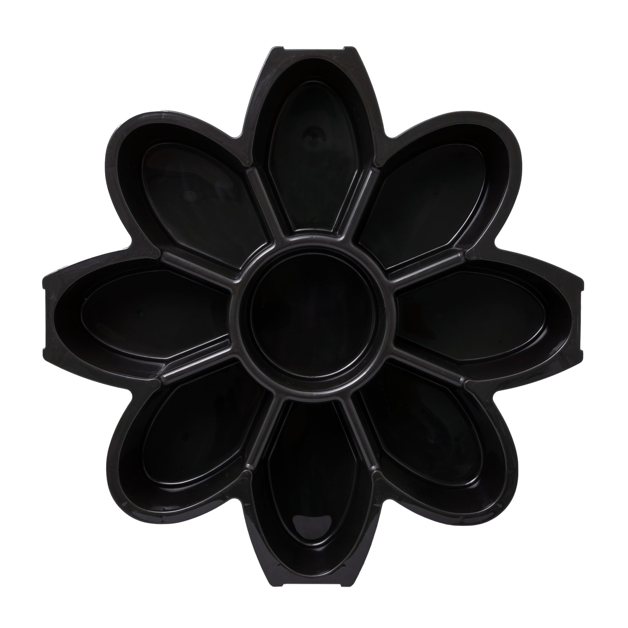 Serving Tray - Unique 9 Compartment Flower Snack Tray W/Dressing - View #9