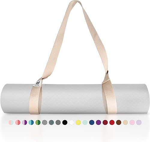 Miniatura 11 de Tumaz Correa para esterilla de yoga [alfombrilla no incluida] (2 tamaños) con textura delicada extra gruesa y cómoda, soporte ajustable para 02.