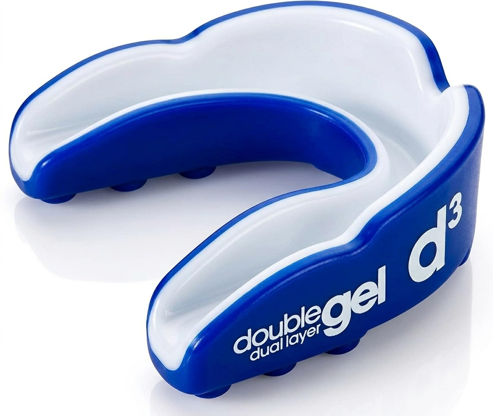 d3 Protector bucal deportivo [doble capa gel talla para adultos 12+] Protección bucal dientes para deportes de contacto Boxeo MMA Kickboxing Muay Thai Rugby Artes Marciales | Funda higiénica - 2