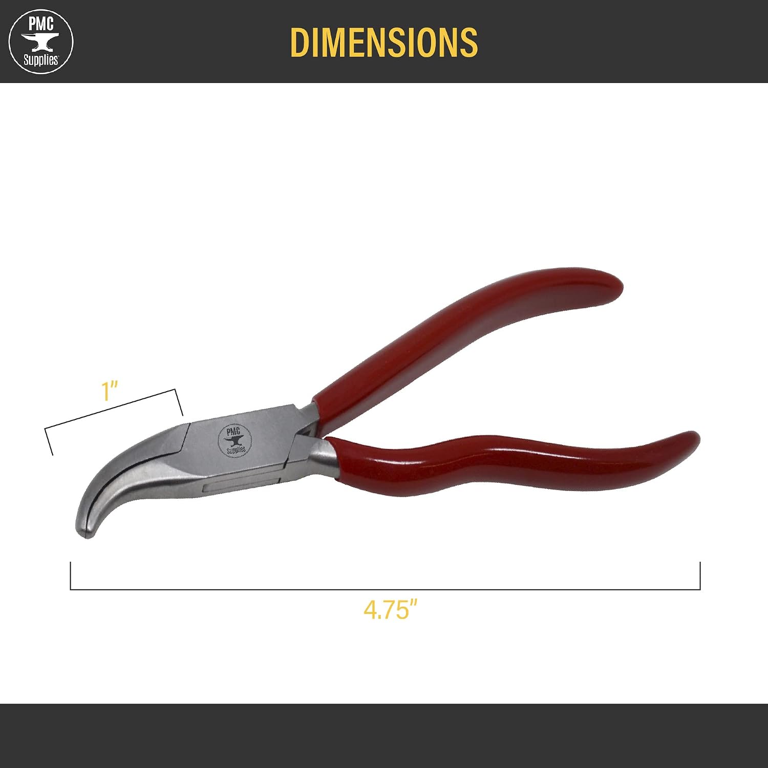 4-3/4" Stone Setting Plier Pliers with Bent Curved Jaws Tip Jewelry Making Wire Metal Forming Cutting Shaping Tool