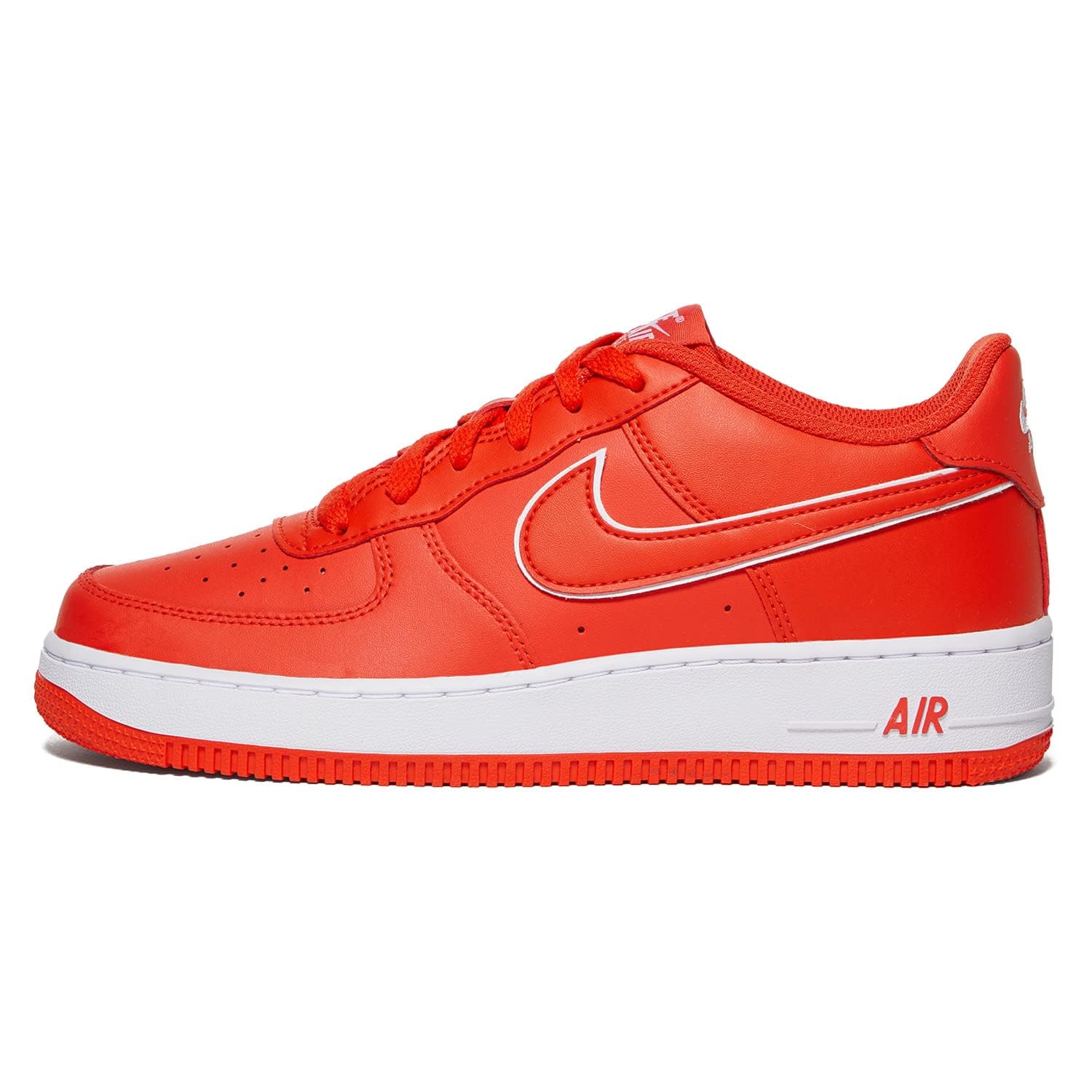 NIKE Boy's Air Force 1 Sneaker, Picante Red Picante Red White, 6.5 US Big Kid