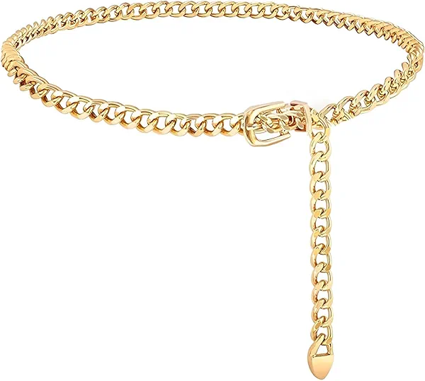 starfa lab Gold Chain Belt For Women Adjustable Waist Belt Fashion Metal Dress Belts For Jeans Dresses Body Link Waist Chain