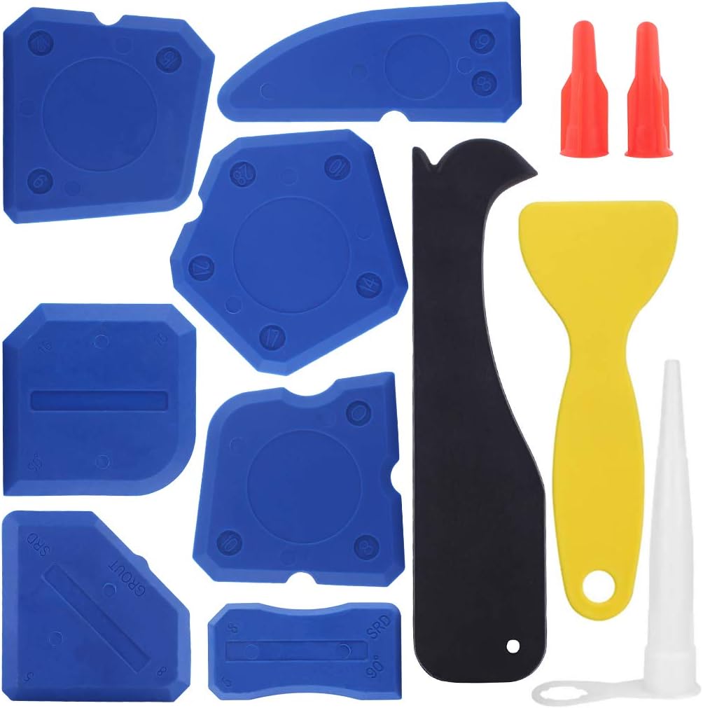 Caulking Tool, 12 Pieces Silicone Sealant Finishing Grout Tools Kit