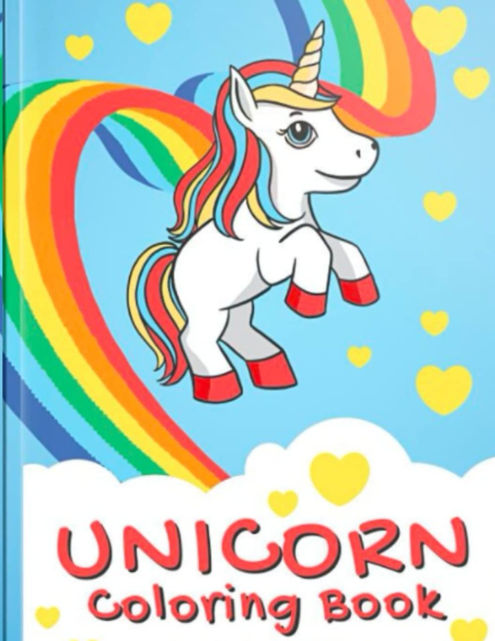 Unicorn coloring book cover Large Blank Sketchbook For Girls, 110 Pages, 8.5" x 11", For Drawing,: doodling unicorn adventure scratch and sketch SKETCH UNICORN girls notebook unicorn