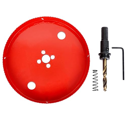 Miniatura 9 de Sierra de agujero bimetálico de 10 pulgadas HSS cortador de agujeros resistente para taladrar madera de plástico, techo de madera contrachapada,