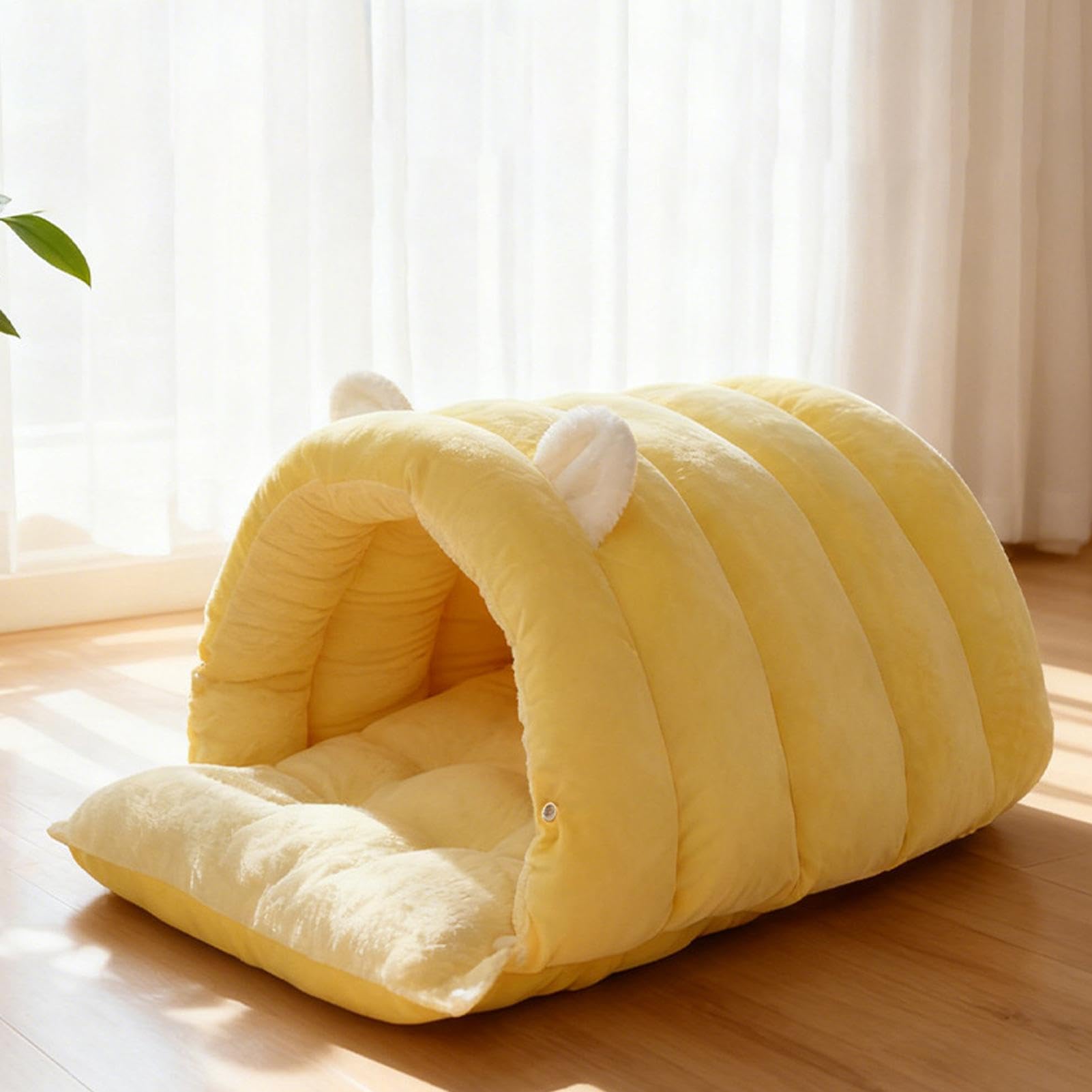 Cuccia per gatti chiusa coperta lavabile morbida e calda con cerniera