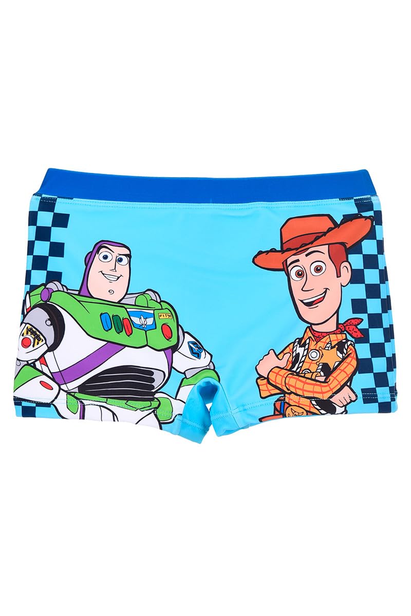 Disney Pixar Toy Story Bañador para Niño, Woody Buzz Lightyear Shorts de Baño Boxer, Bañador de Natación Infantil, Tallas 3 a 8 Años