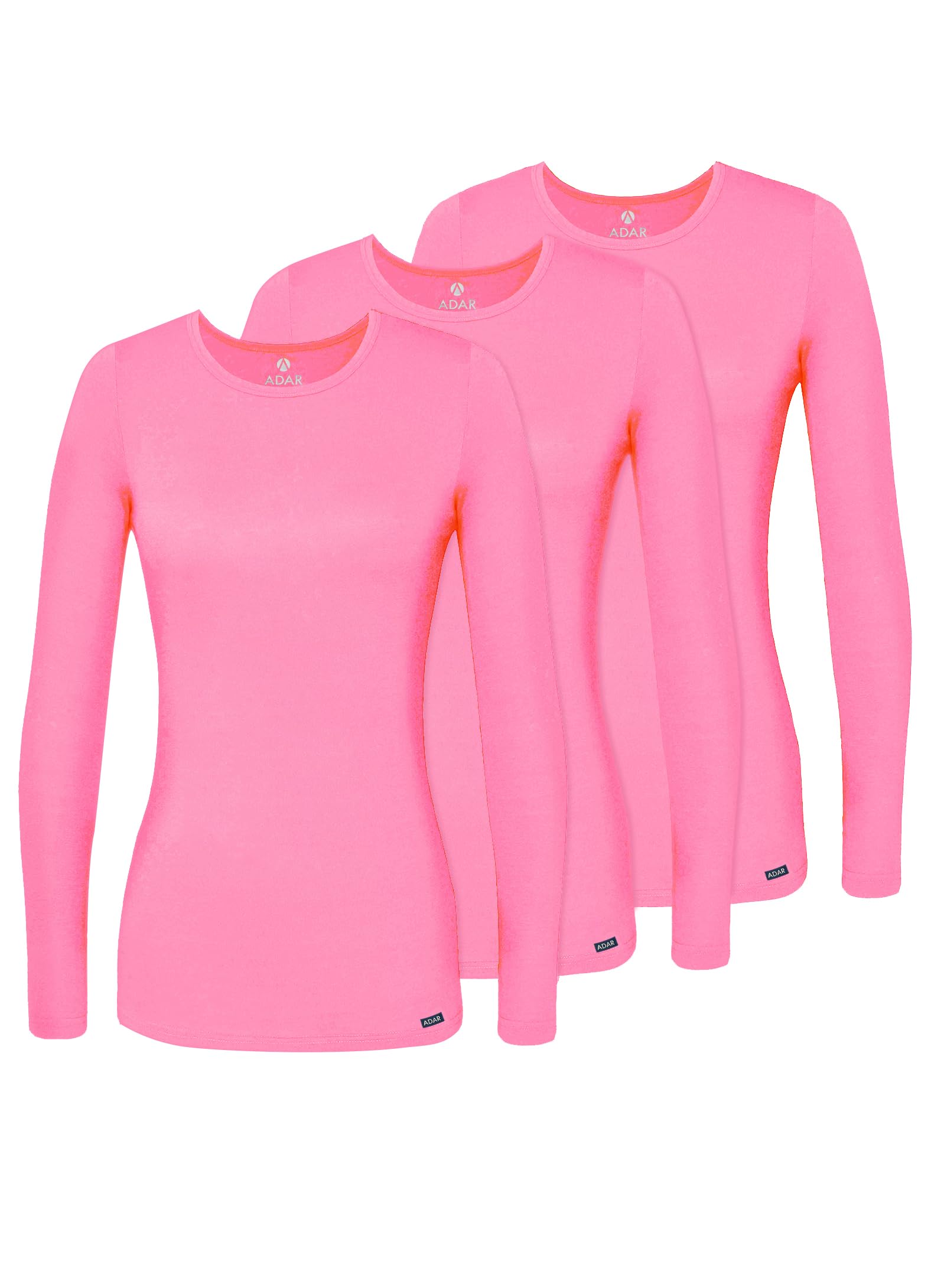 Adar Underscrubs dla kobiet 3-pak - koszulka z długim rękawem Underscrub Comfort