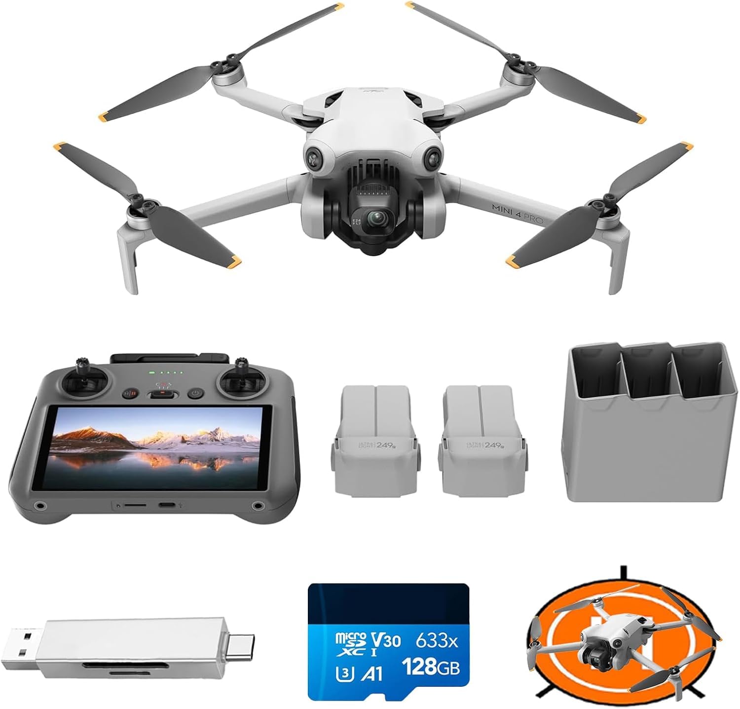 DJI Pack Mini 4 Pro Vuela Más (DJI Mini 4 Pro Fly More Combo (DJI RC 2) (GL) Bundle)