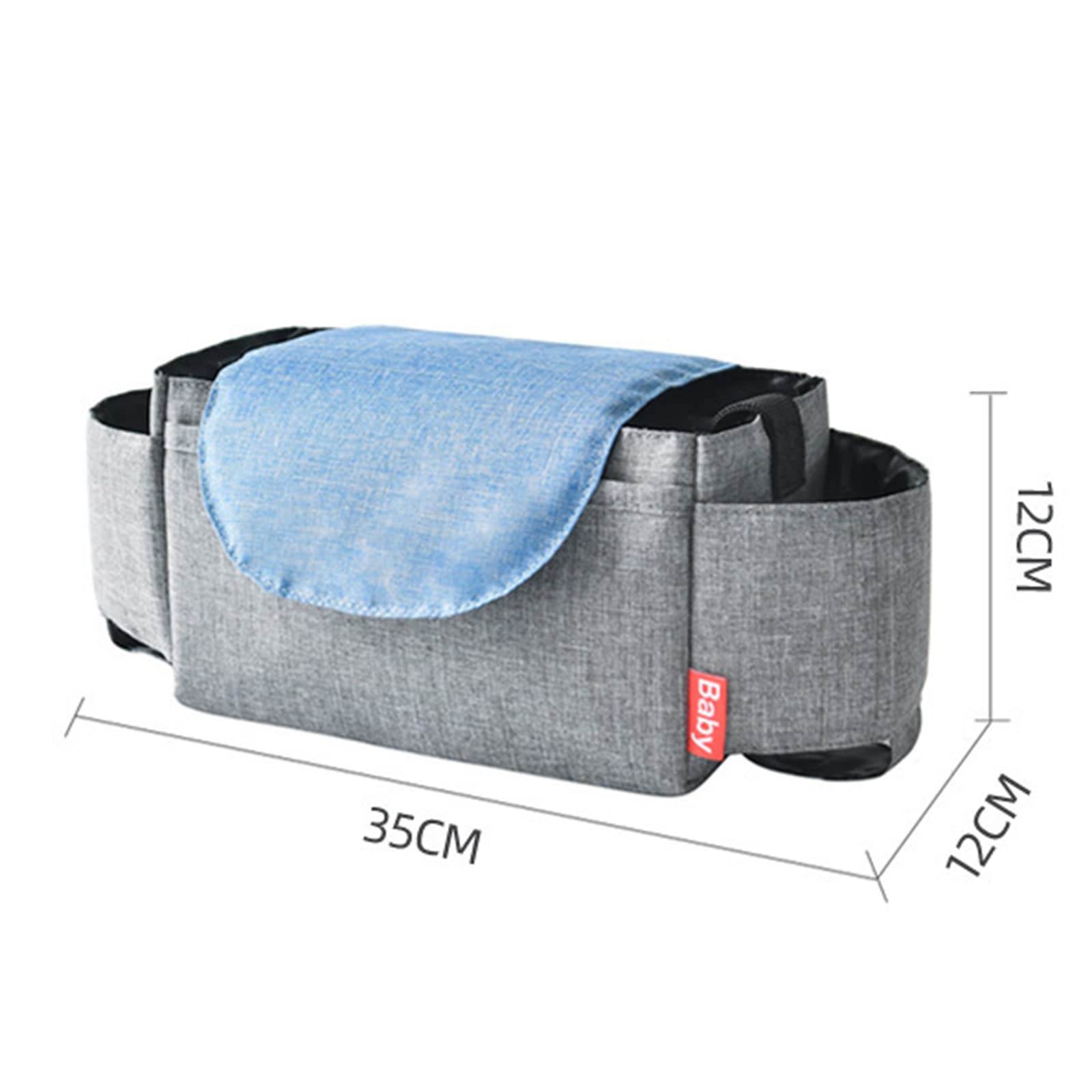 Rollstuhl-Rucksack-Tasche mit Getränkehalter, Mobilitätsroller, Rollator, ältere Menschen, Korbzubehör, Aufbewahrungstaschen für Transport, Reisen, Senioren, Handicap, Grau (Grau)