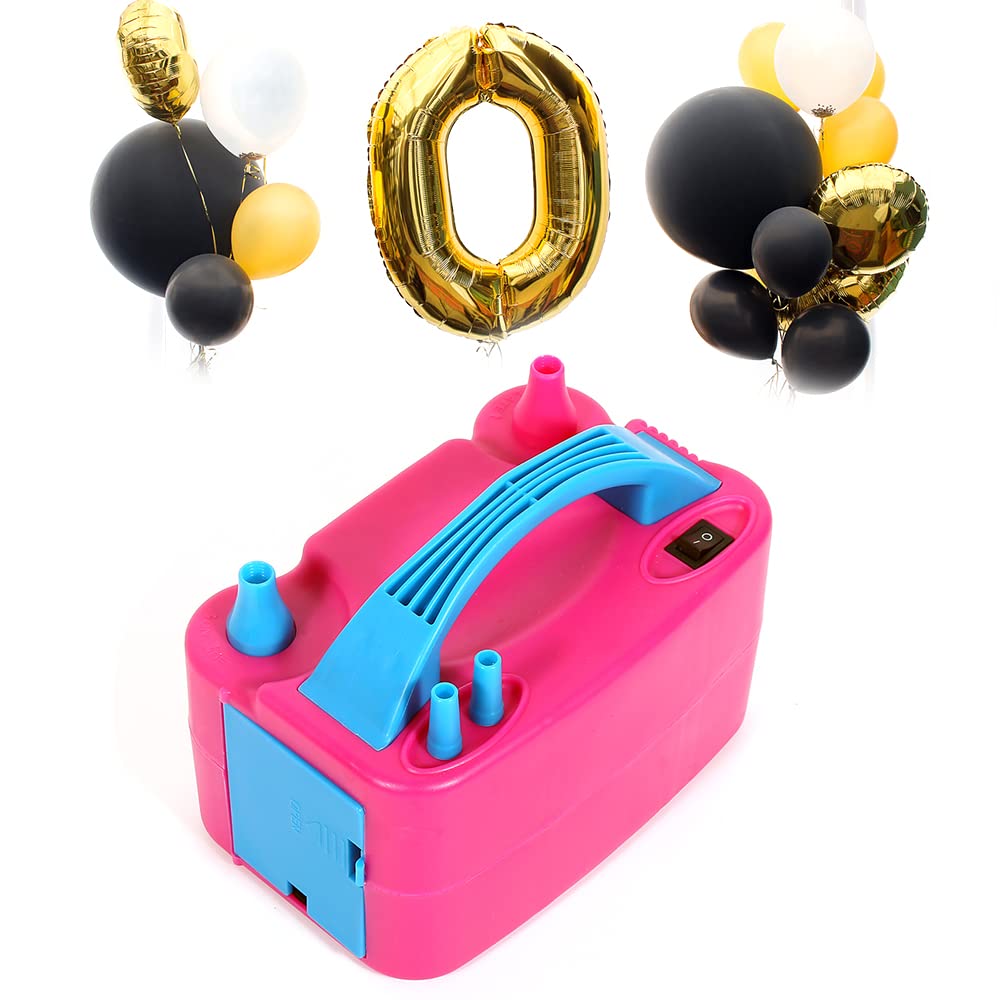 Bomba de globos eléctrica – Inflador de globos – Inflador de globos eléctrico con doble boquilla para globos de látex, 2 modos de funcionamiento, para globos de boda, cumpleaños y fiesta