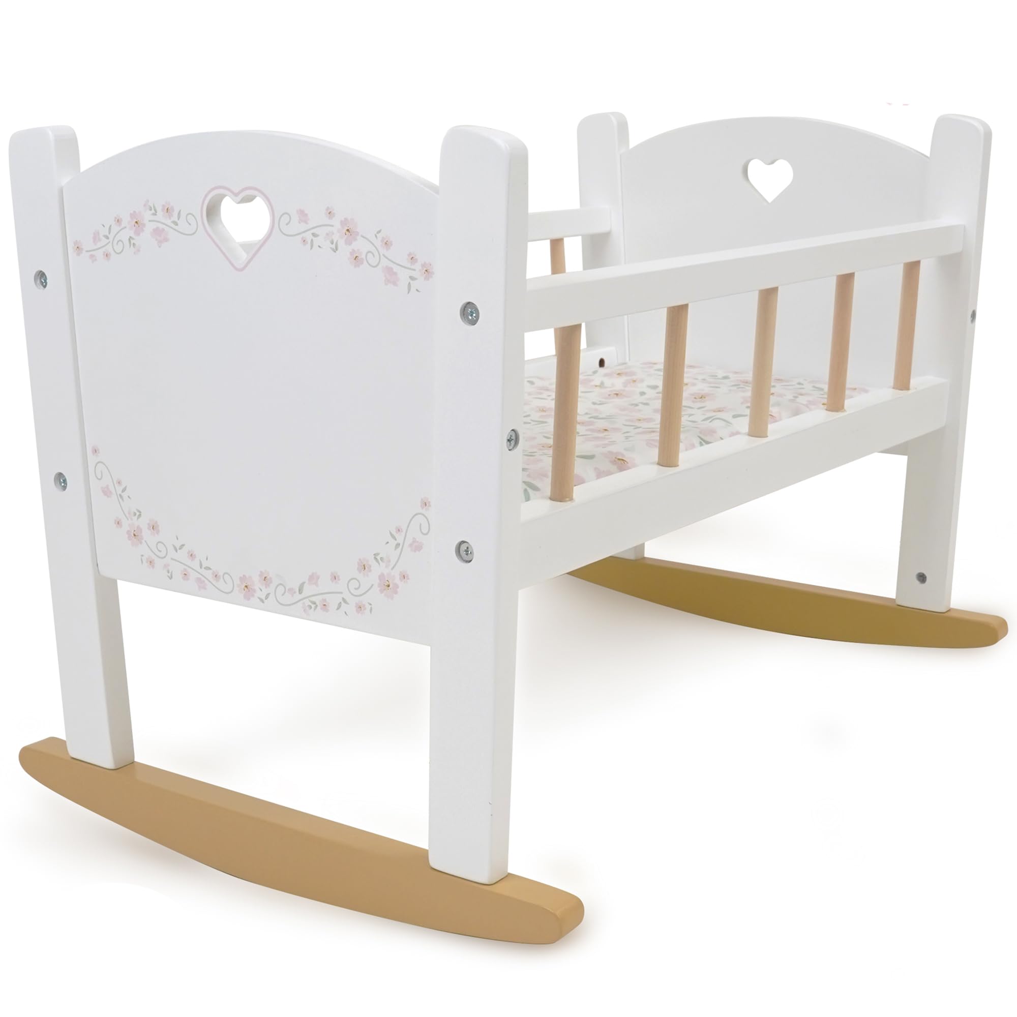 Amazon.com: 509 Crew: Little Flora - Wooden Doll Cradle - Flower