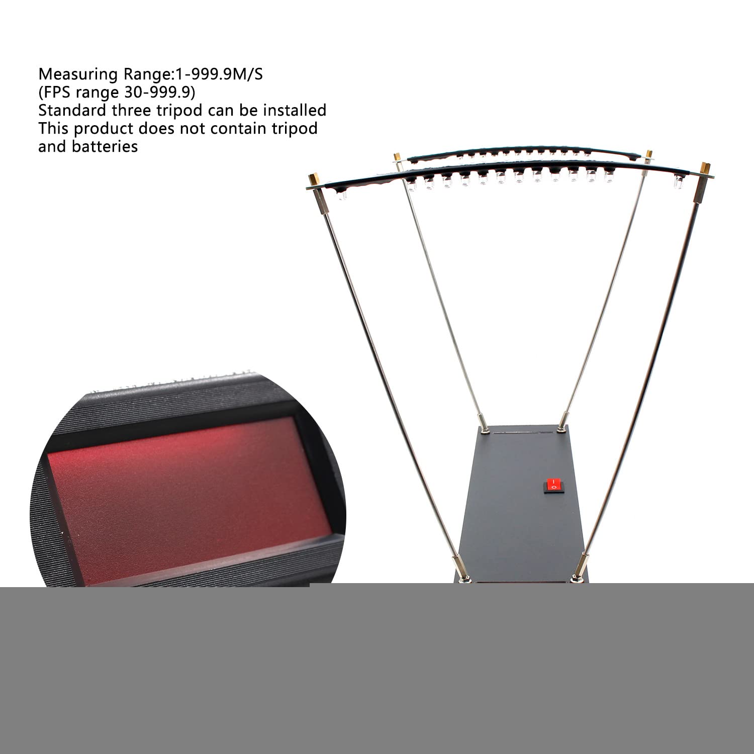 WANSUPYIN 2023 Durable DC 6V Speedometer Speed Energy Measurement Testing DIY Tool with Light Bar/Rod Kit