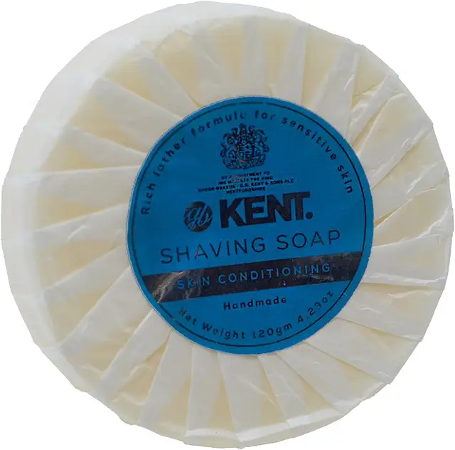 Kent Men's Luxury Shaving Soap Bar - 120g Refill for Traditional Wet Shaving