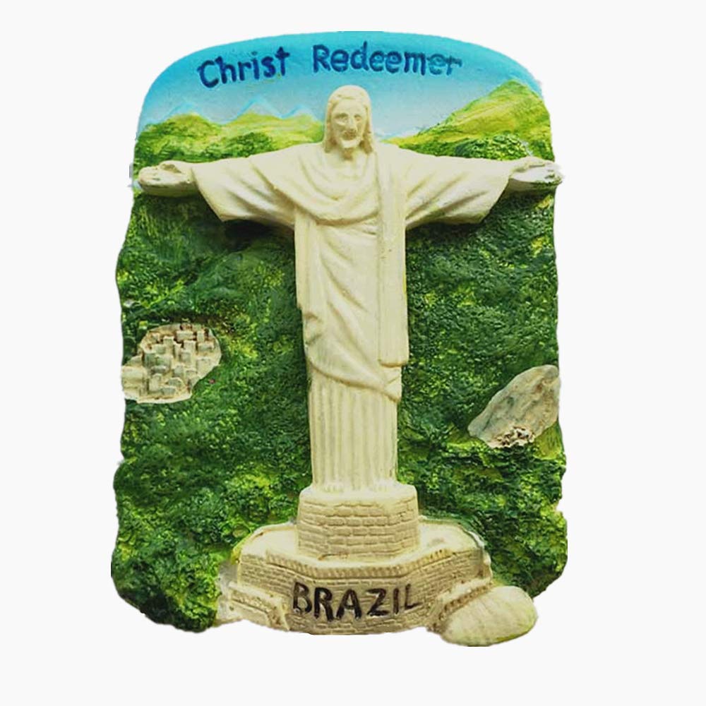 3D Christ Redeemer of Rio de Janeiro Brazil Souvenir fridge magnet,Home & kitchen decoration Brazil refrigerator magnet