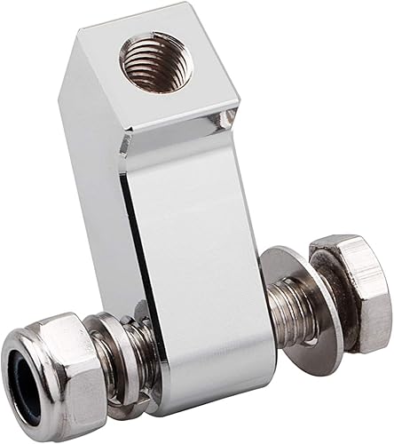 Miniatura 5 de Bid4ze Soporte de montaje de lámpara de faro cromado universal para motocicleta, bloque de montaje para Harley Sportster Touring Choppers Cafe Racer