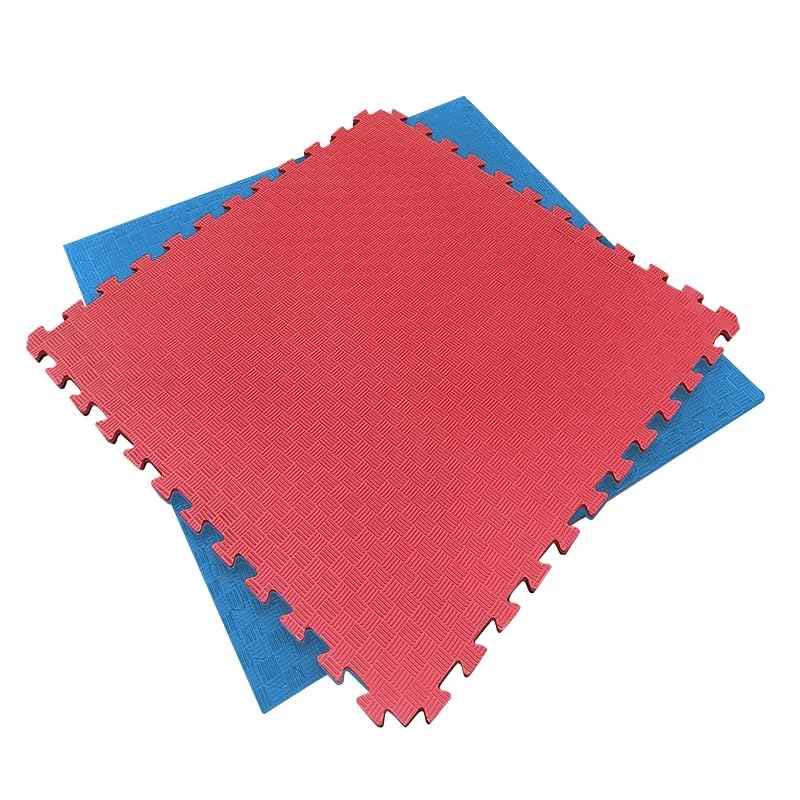 Artatami® Tatami Puzzle 1x1x40 mm Rojo   Azul Pack Ahorro【2 Unidades】 Profesional Alta Densidad EVA – Tatami 4 cm para Judo, BJJ, MMA y Lucha – Suelo Artes Marciales Antideslizante Premium