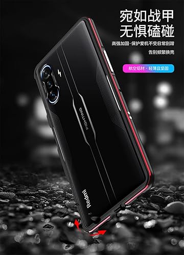Miniatura 8 de Marco de parachoques de metal compatible con Poco F3 GTRedmi K40 Gaming Edition, funda de aluminio de lujo de doble color de aleación de aluminio a