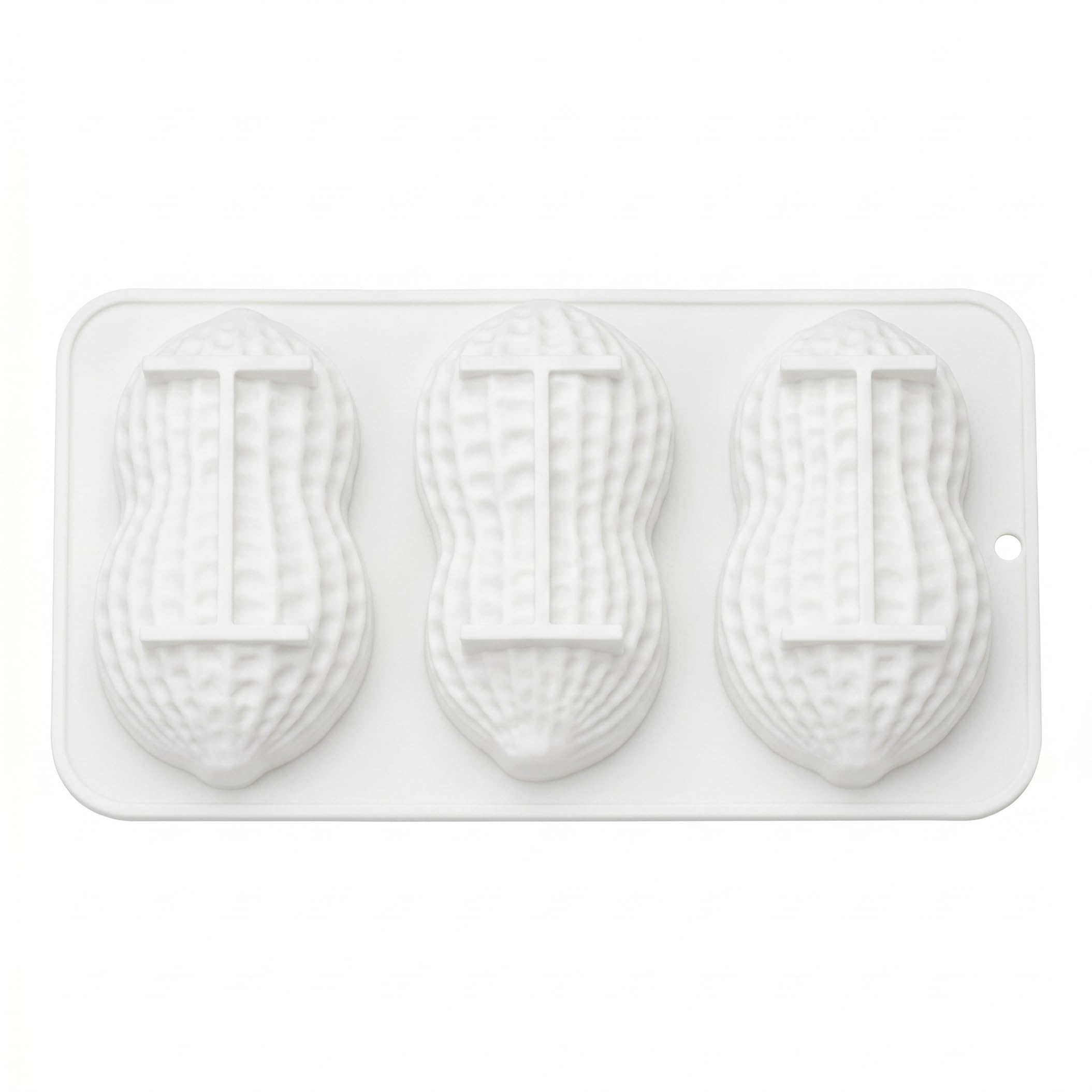 Bemonew Silicone Baking Molds Silicone Molds for Baking, Peanut-shaped Candy, Non Stick Food-grade Chocolate Moulds fro Kitchen, Dishwasher Safe, White