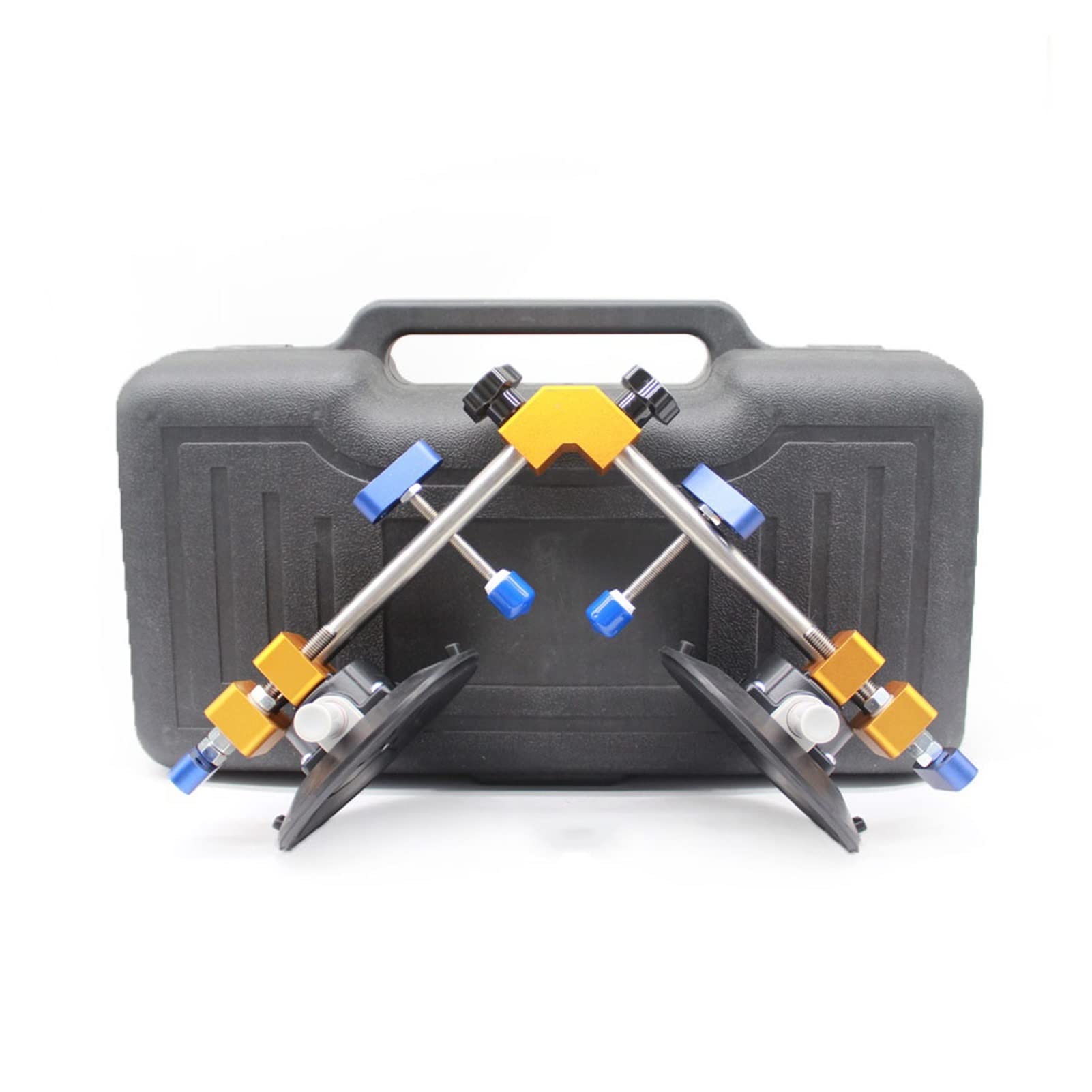 Soywim With Plastic Case Seam Setter, 90 Degree Stone Seam Setter Vertical Marble Granite Countertop Manual Installation Tools 6 Inch Cup 2Pcs/Set(With Plastic Case)