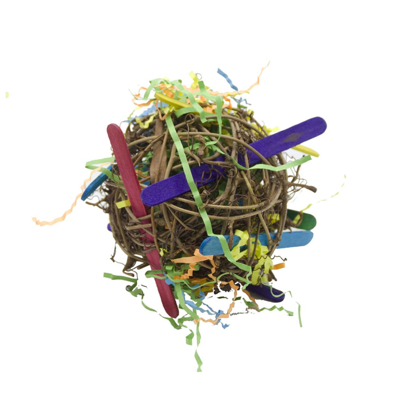 FRCOLOR Lot de 9 Jouets en Peluche pour Cages à Oiseaux, perruches, Jouets à mâcher, Jouets pour perruches, Jouets de Morsure d'oiseau, Jouets de Dentition, Bureau en Fil de Papier