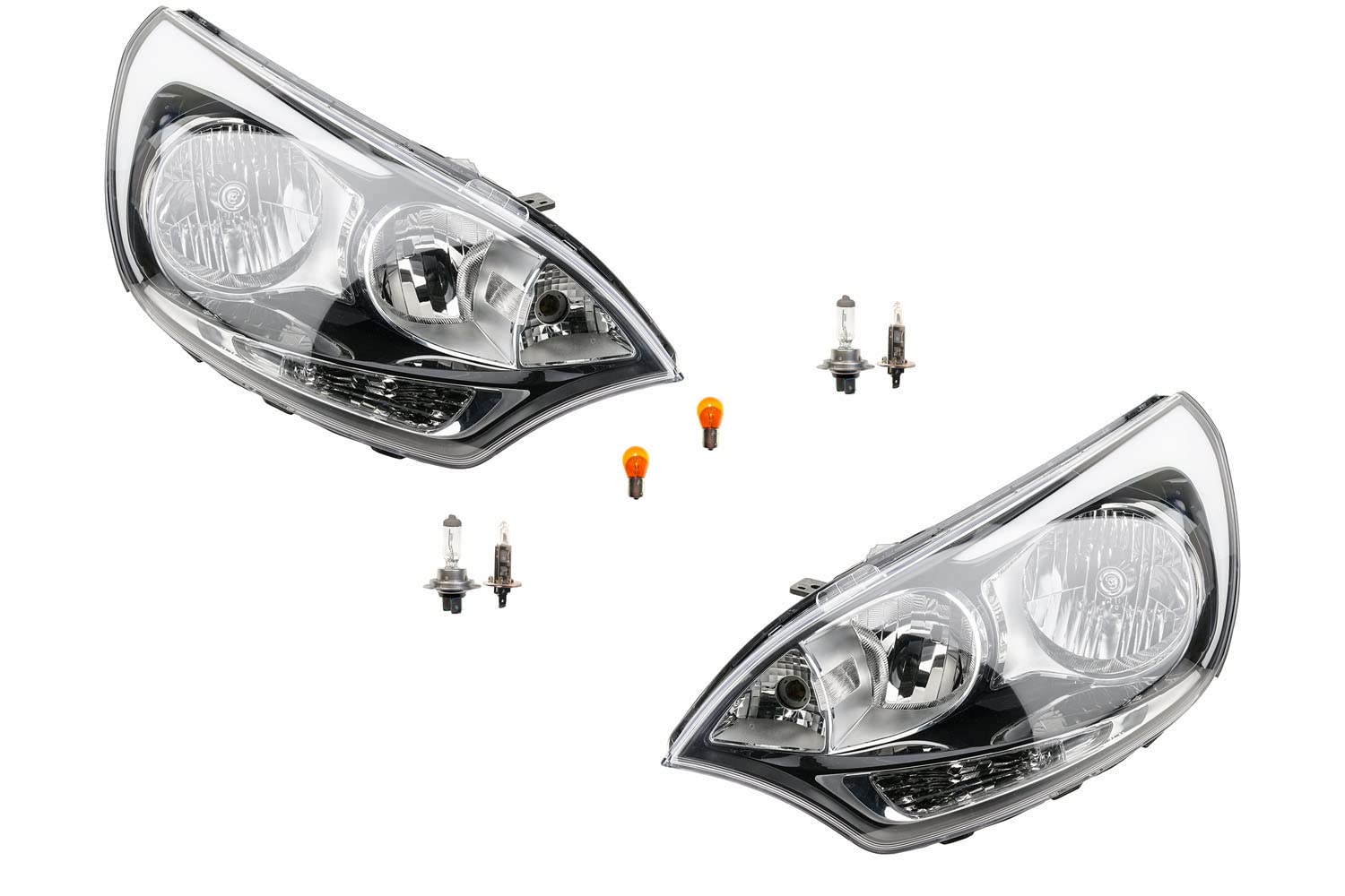 Johns Fari alogeni HSW adatti per Kia Rio UB 09/11- con set di lampadine LR