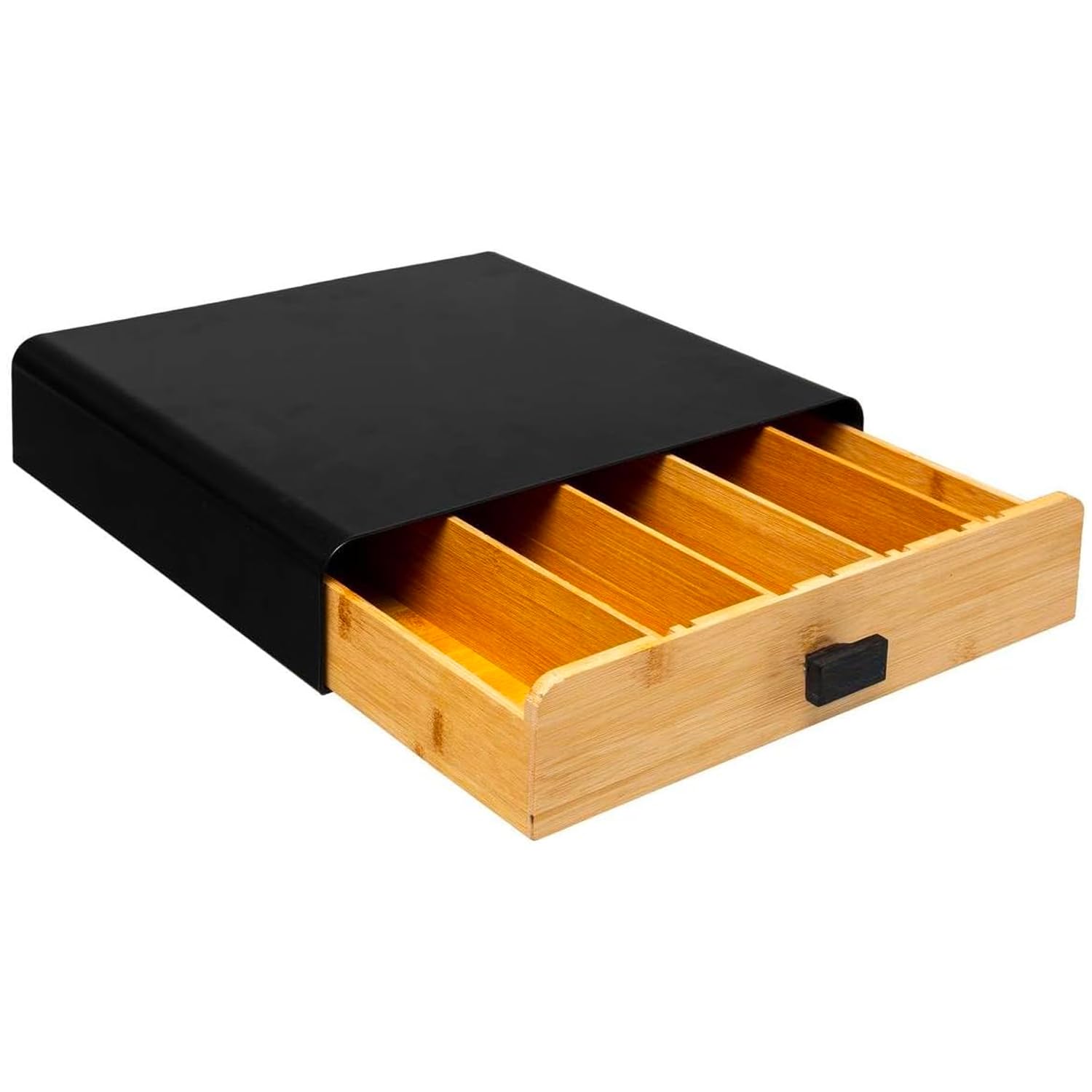 Portacapsule Per Cassetto In Legno E Vetro - Organizzatore Per Caffè E Tè | Design Moderno 30x10x30cm - Foto 8