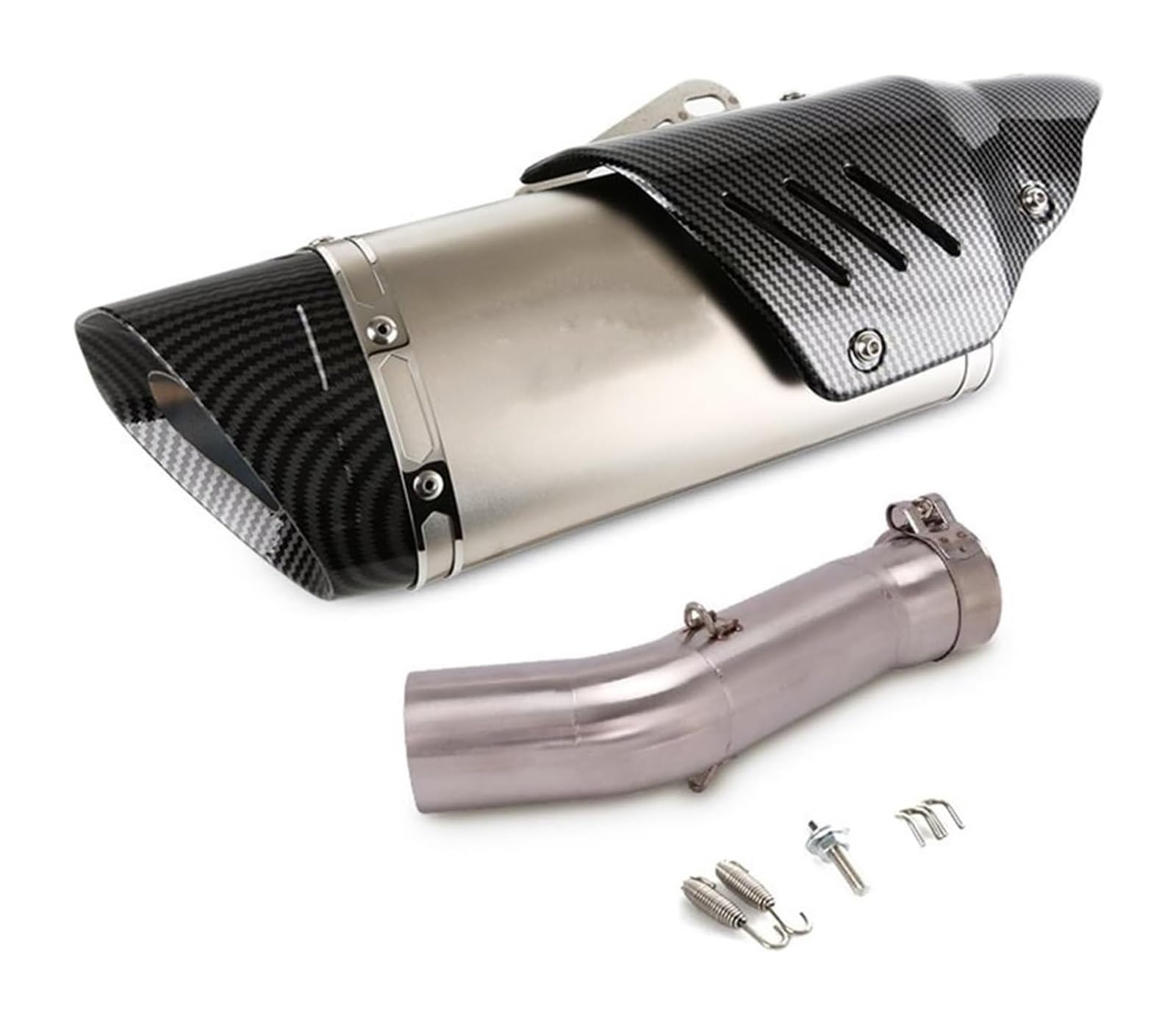 Auspuff Abgasanlage Für BMW Für C650 Für SPORT 2016-2020 Mittelglied 51mm Endstück-Fluchtrohr Motorrad-Auspuffrohr Motorrad(4)