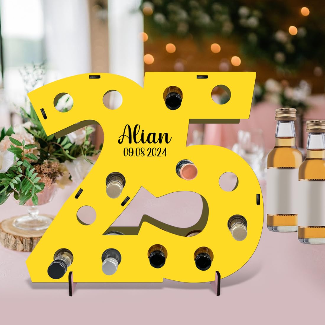 WINE BODIES Antique Small plane Metal Wine Bottle Holder, Charcoal