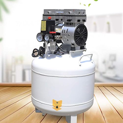 Compresor de aire silencioso de 40 L, compresor de aire médico, sin aceite, portátil, sin aceite, bomba de aire de 110 V, bomba de compresor de aire