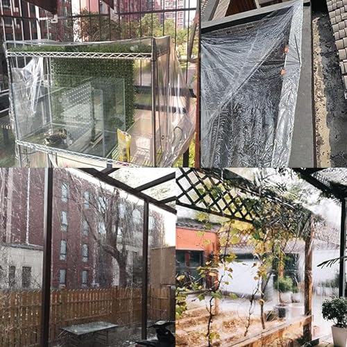 Lona impermeable transparente de 2.5x1m para paneles laterales de pérgola y cenadores 6