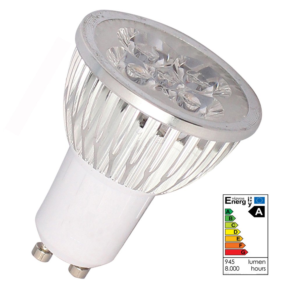 16 pièce Ampoule GU10 LED blanc chaud, 4W équivalent à 35 watts halogène, non dimmable, 300lumens, 6000K, 120 ° angle de faisceau