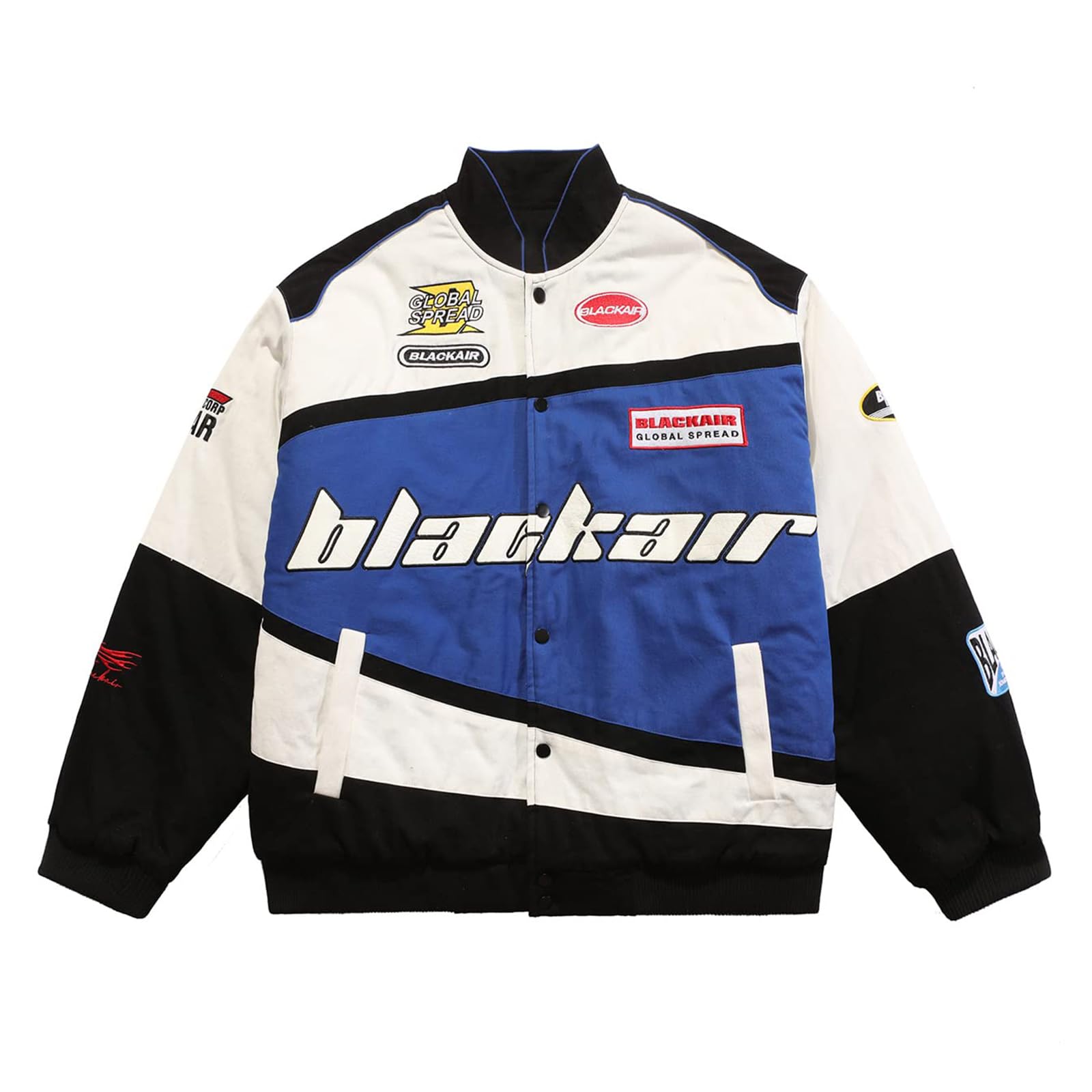 Men's Varsity Jacket Vintage Letter Racer Jacket Oversized Baseball Bomber Jackets Unisex Streetwear Coats