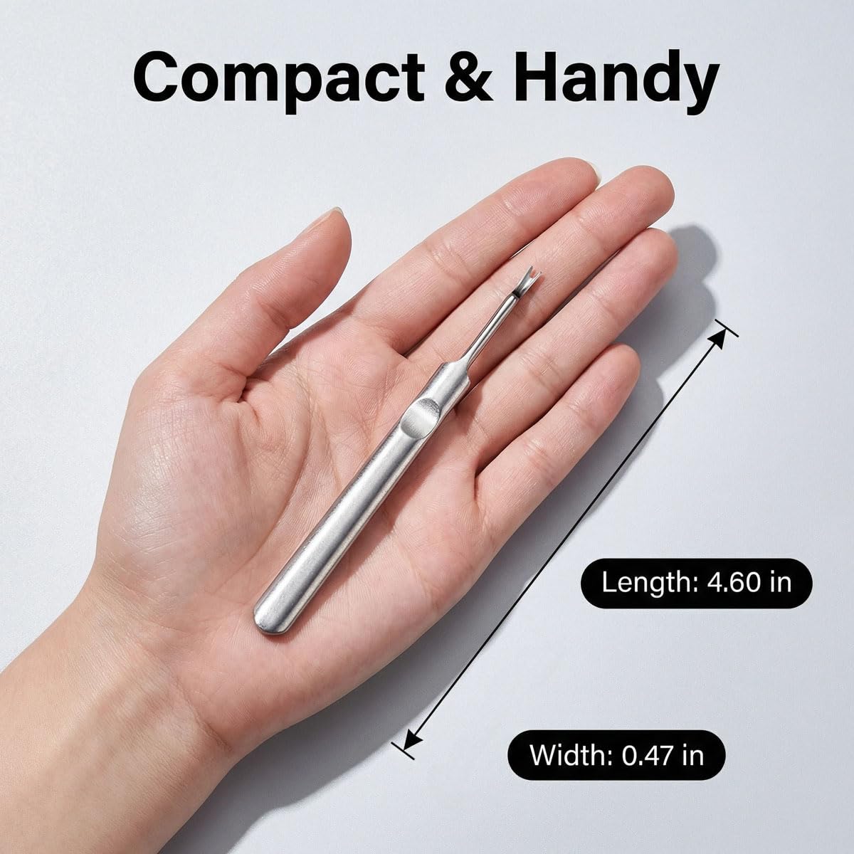 Empujador de cutículas profesional de acero inoxidable. Herramienta de manicura para adultos