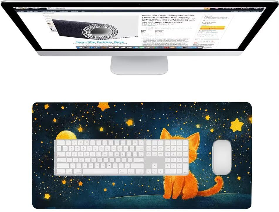 Tapis de souris gaming imperméable à bords cousus renforcés